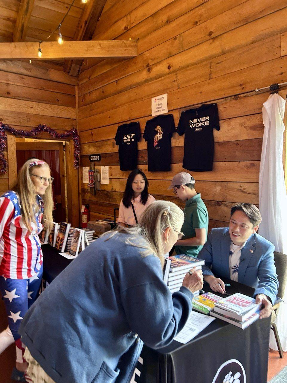 Pastor Steve Cioccolanti at an End Times Conference book signing in Tennessee